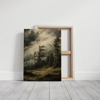 Storm Bends Pines Against Sky