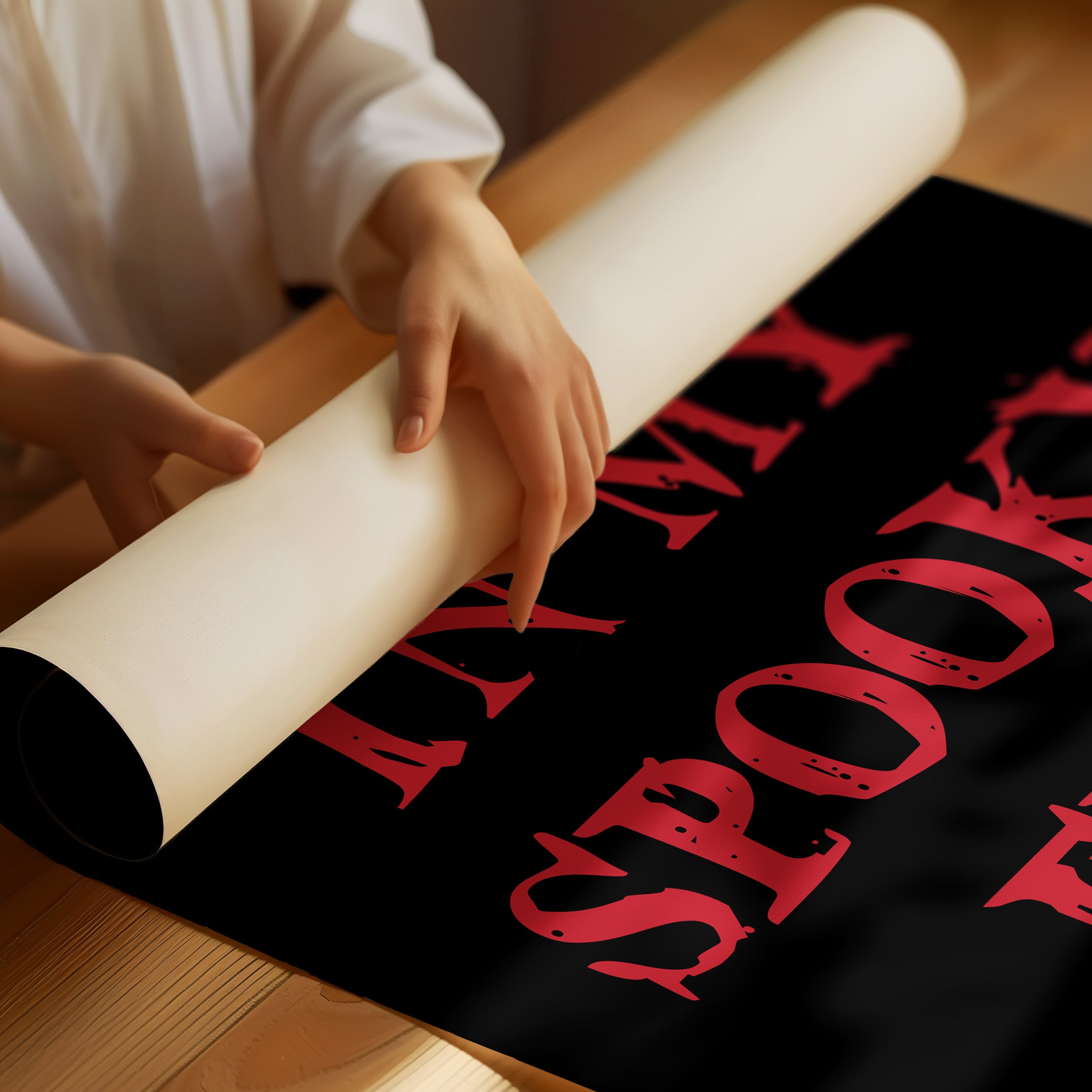 Crimson Words Against Midnight Void
