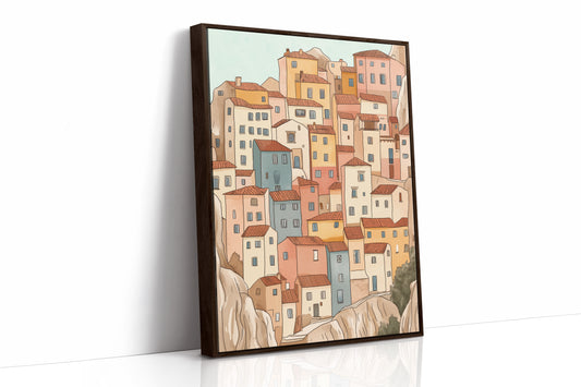 Colorful Village on the Cliffs