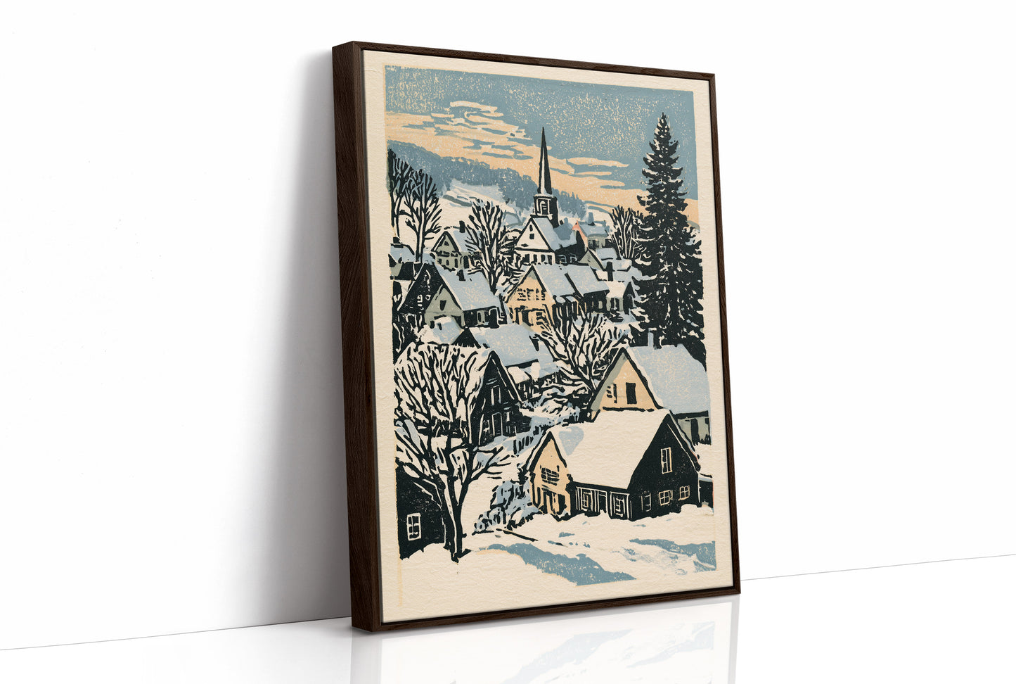Snowbound Village Dusk