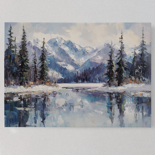 Alpine Lake Mirrors Winter's Grace