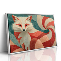Nine-Tailed Fox in Crimson Swirls