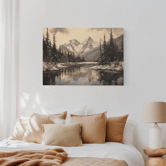 Winter's Mirror Shows Mountain Tales