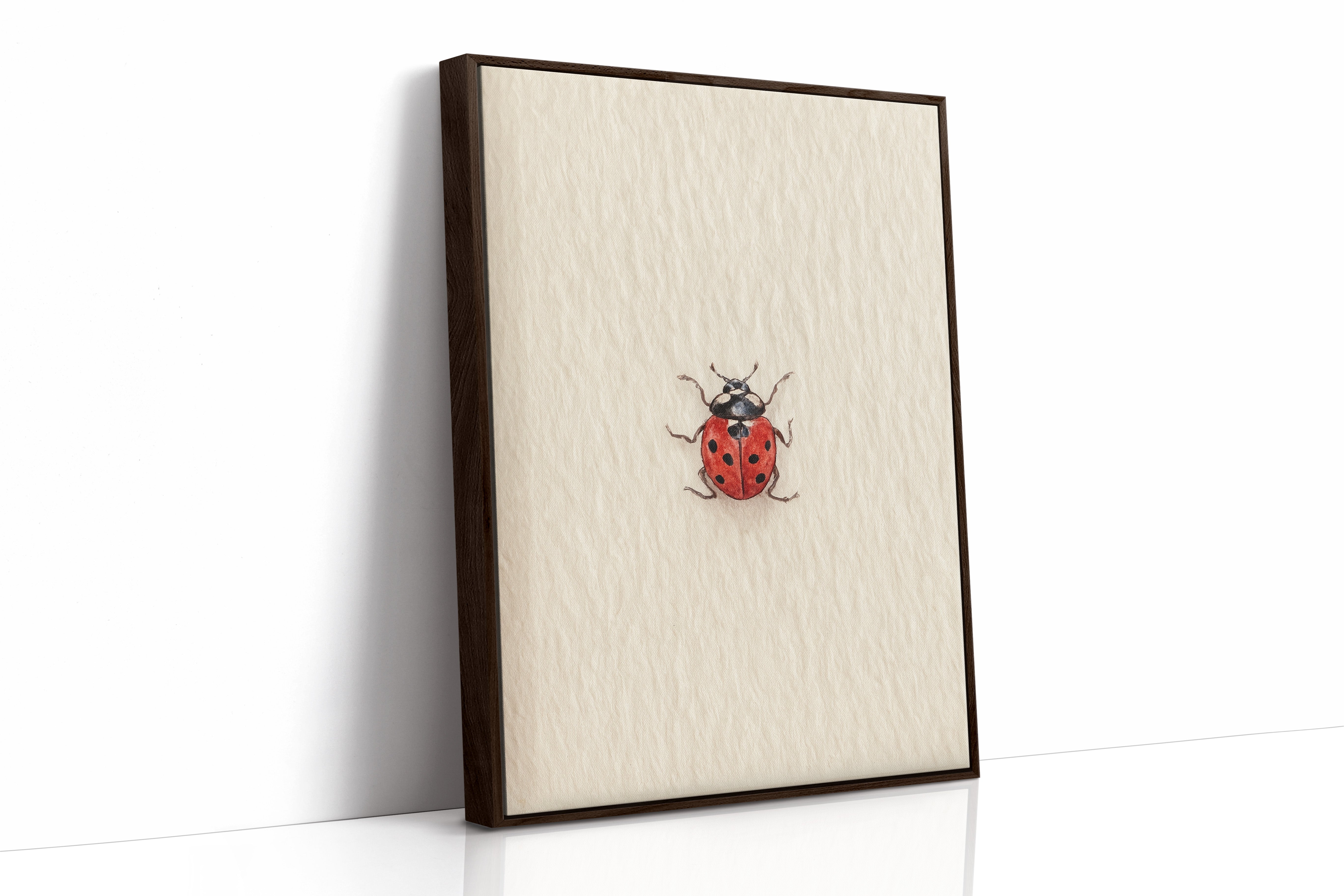Tiny Ladybug on Paper