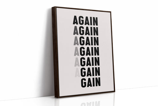 Again And Again Gain Typography