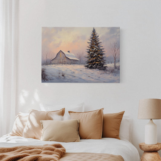 Winter Lights Warm The Farmstead