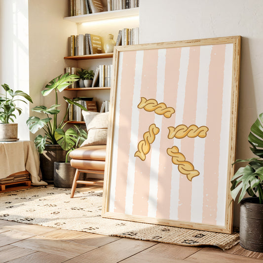 Pasta Dances Through Blush Stripes