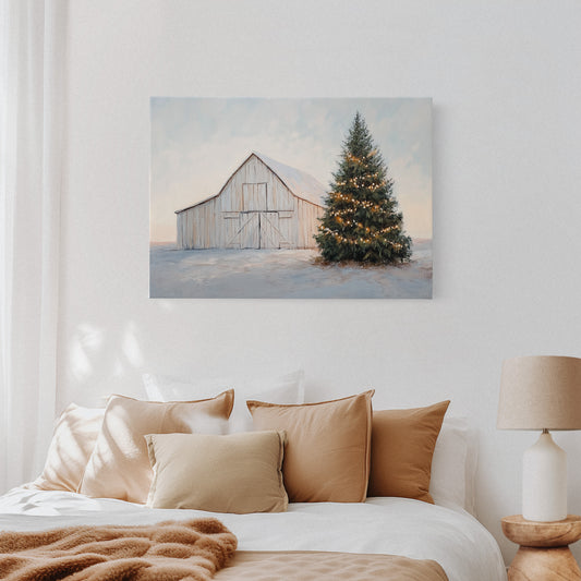 Winter Lights Warm The Barn