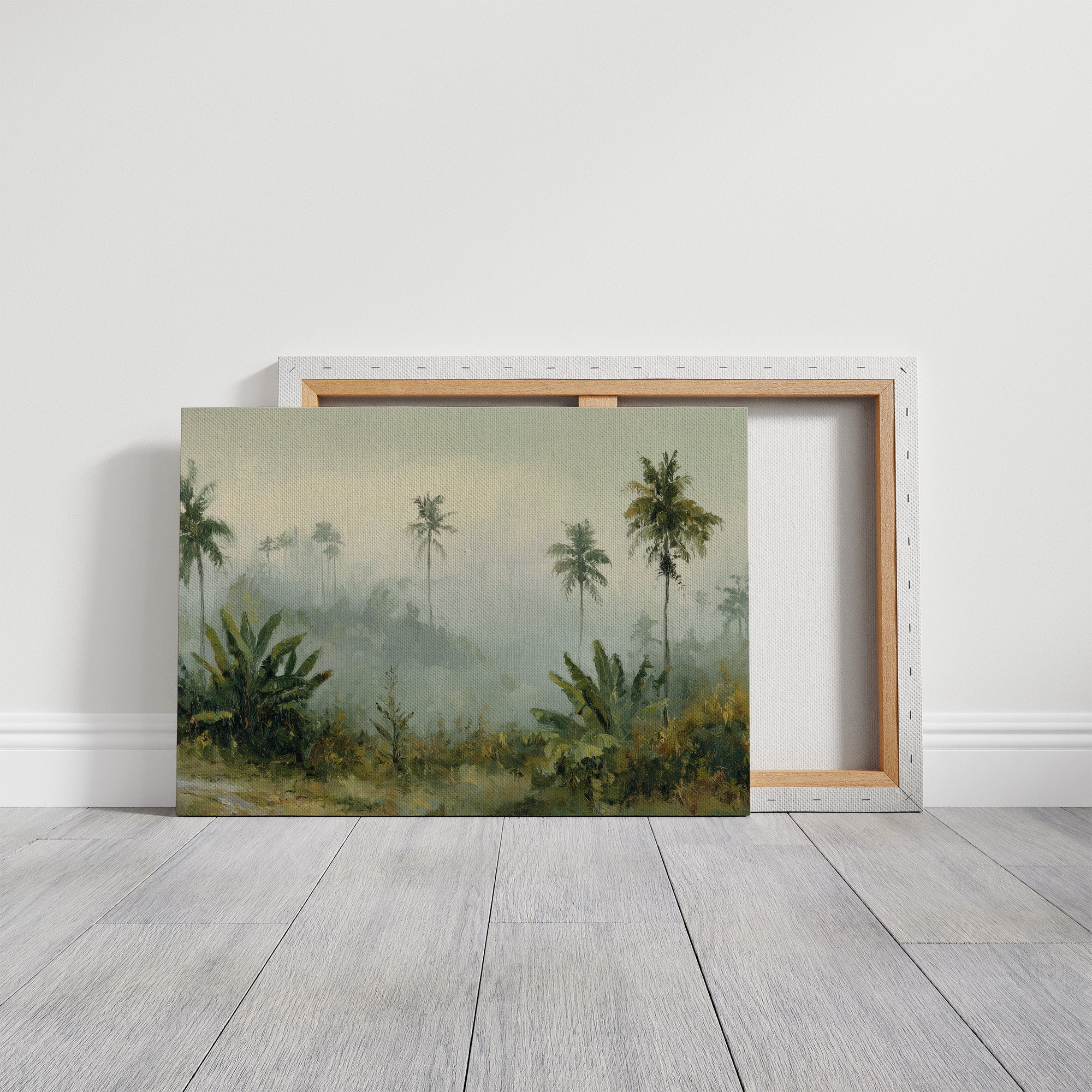 Morning Mist Through Palms