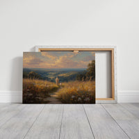 Sunlit Path Through Golden Fields