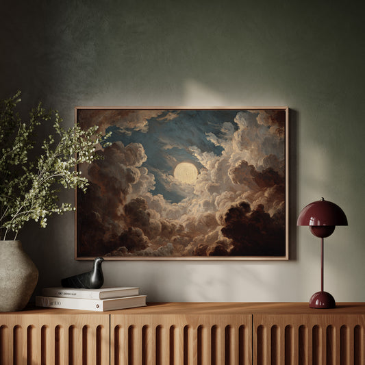 The Moon Breaks Through Clouds