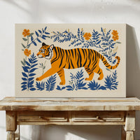 Majestic Tiger Print – Bold Jungle Art, Modern Folk Style Wall Decor