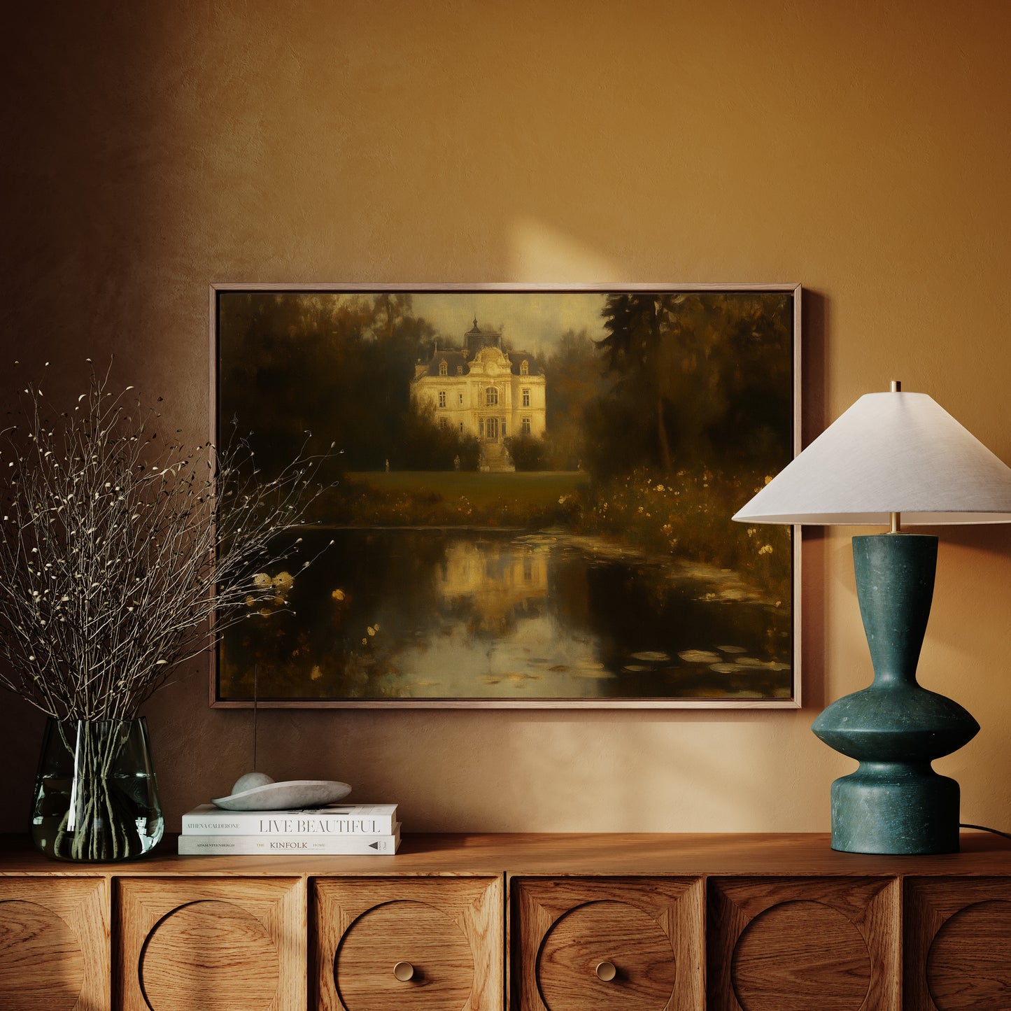 Château Reflected in Golden Dusk