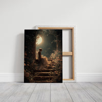 Moonlit Garden Beckons Solitude