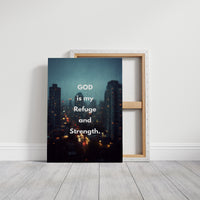 Faith Glows Through City Rain