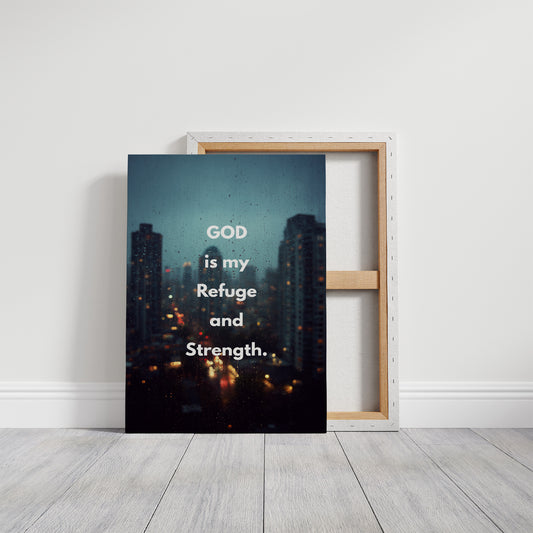 Faith Glows Through City Rain