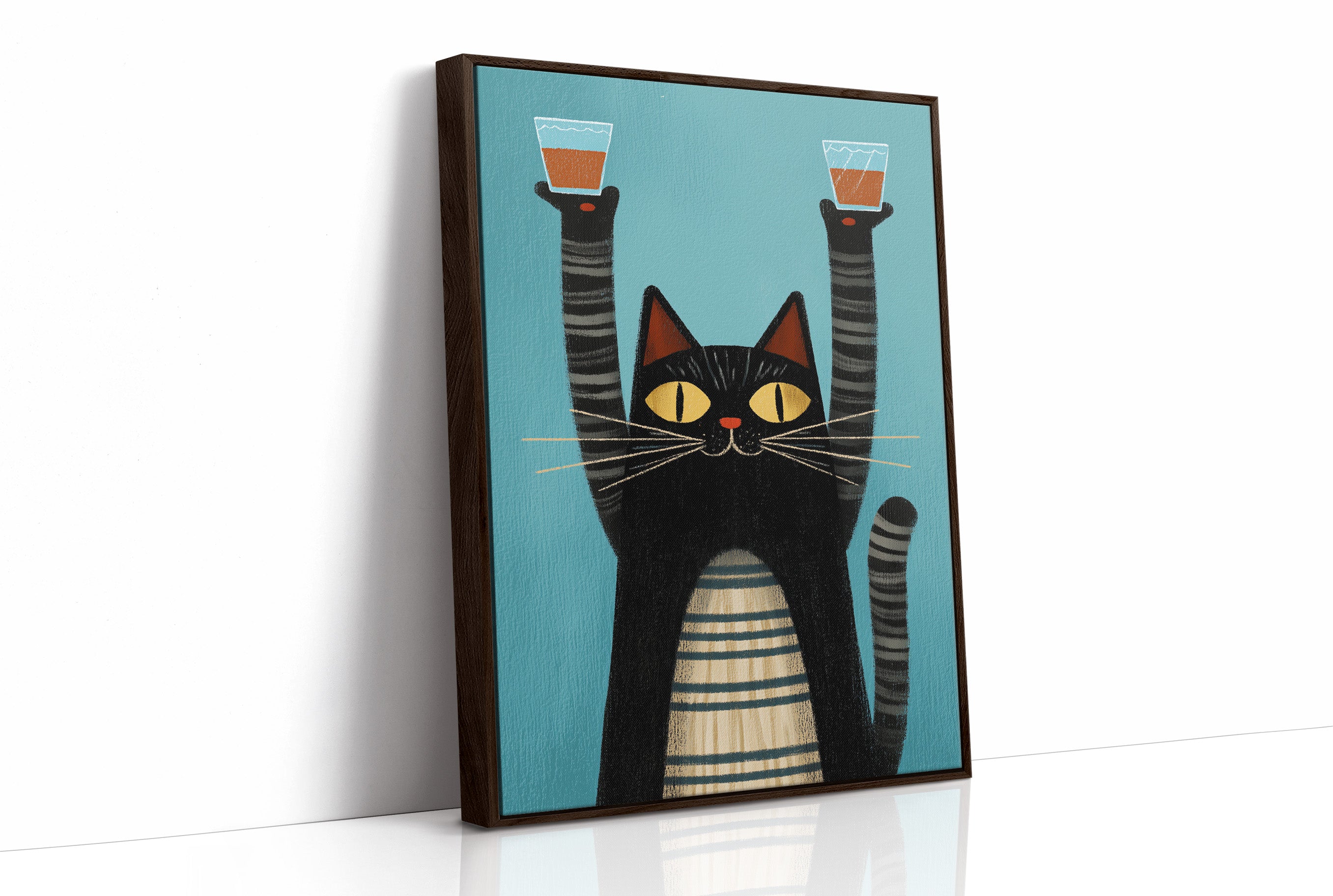 Feline Festivities: A Toast to Mischief