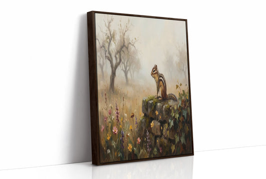 Chipmunk on the Stone Wall