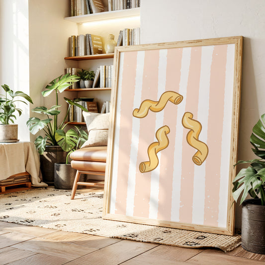 Pasta Dances Through Blush Stripes