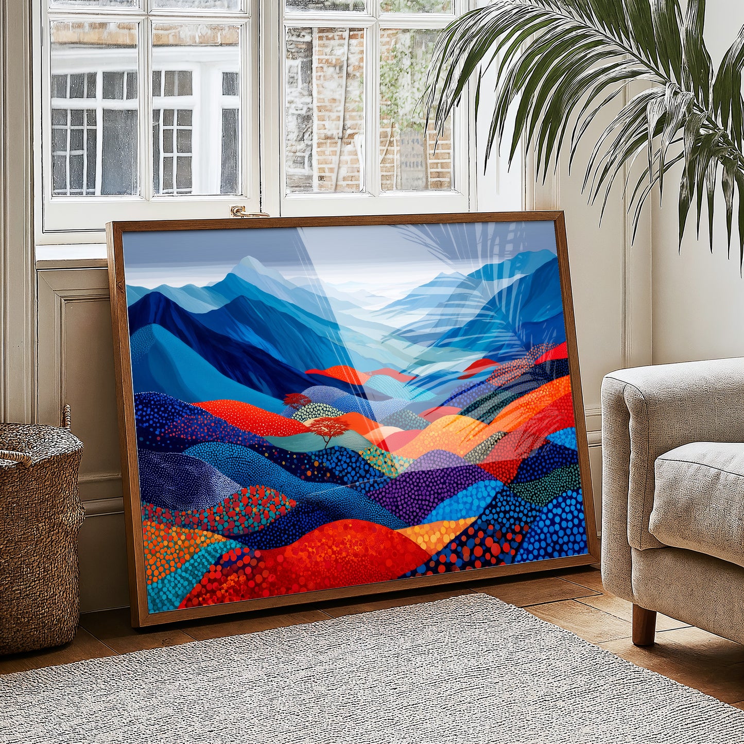 Mountain Dreams In Patchwork Blue