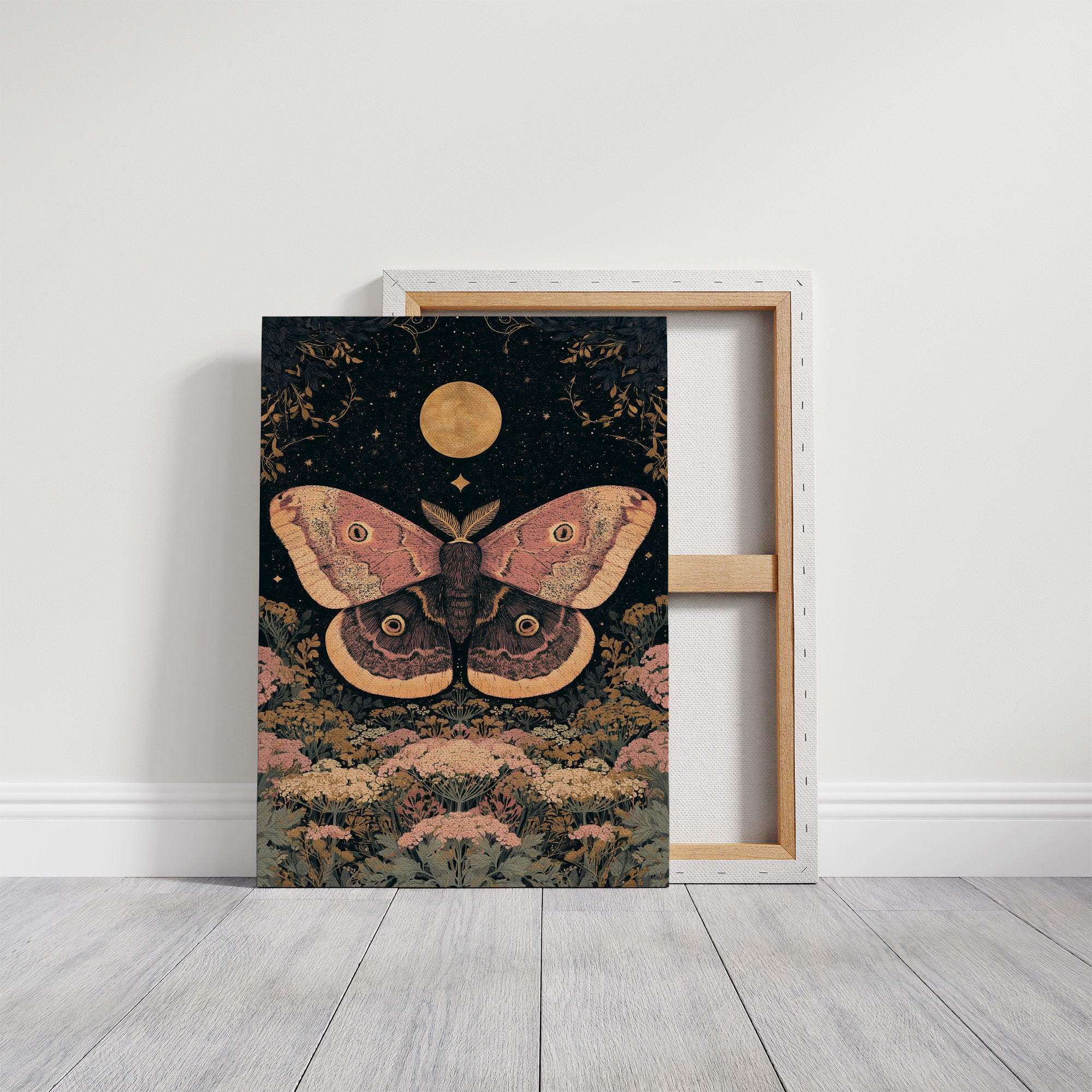 Moon Moth Among Wildflowers