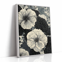 Hibiscus in Fine Black Ink