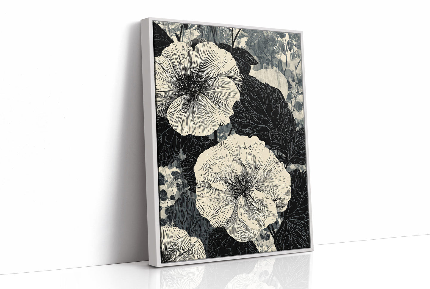 Hibiscus in Fine Black Ink