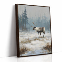 Silent Hooves Through Falling Snow