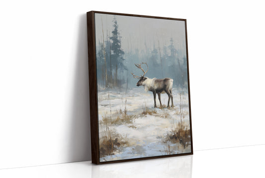 Silent Hooves Through Falling Snow