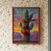 Saguaro Wears Rainbow Desert Dreams