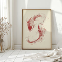 Yin-Yang Koi Fish – Minimalist Japanese Ink Wall Art