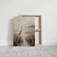Egret in the Marsh Grass