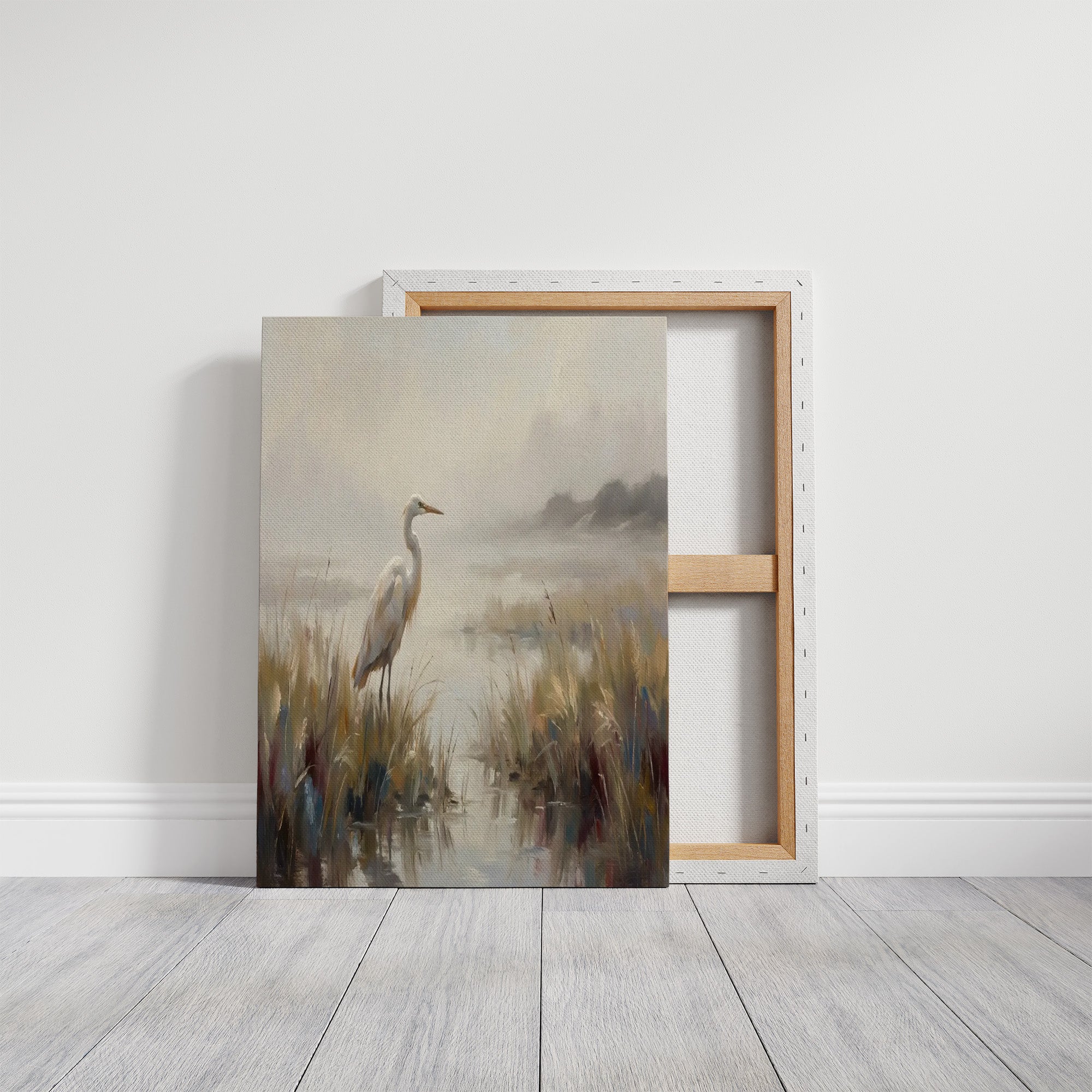 Egret in the Marsh Grass