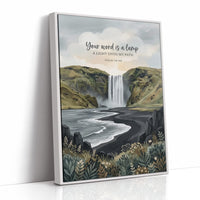 Your Word Is a Lamp: Icelandic Waterfall Shore