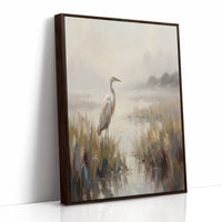 Egret in the Marsh Grass