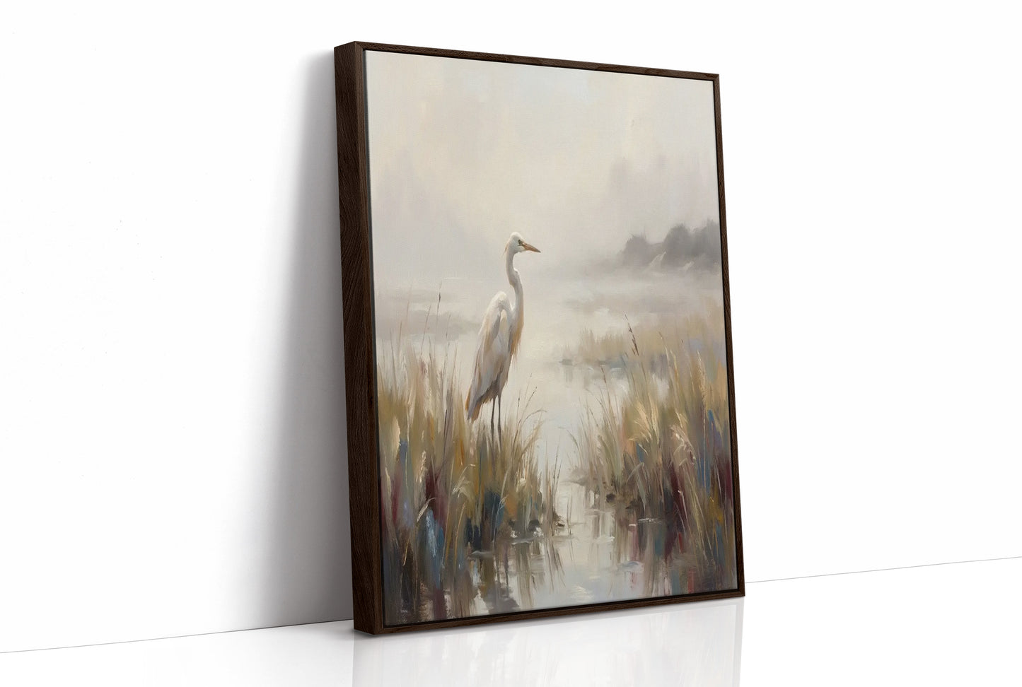 Egret in the Marsh Grass