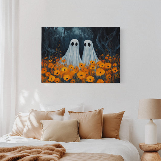 Spectral Friends Among Autumn Poppies