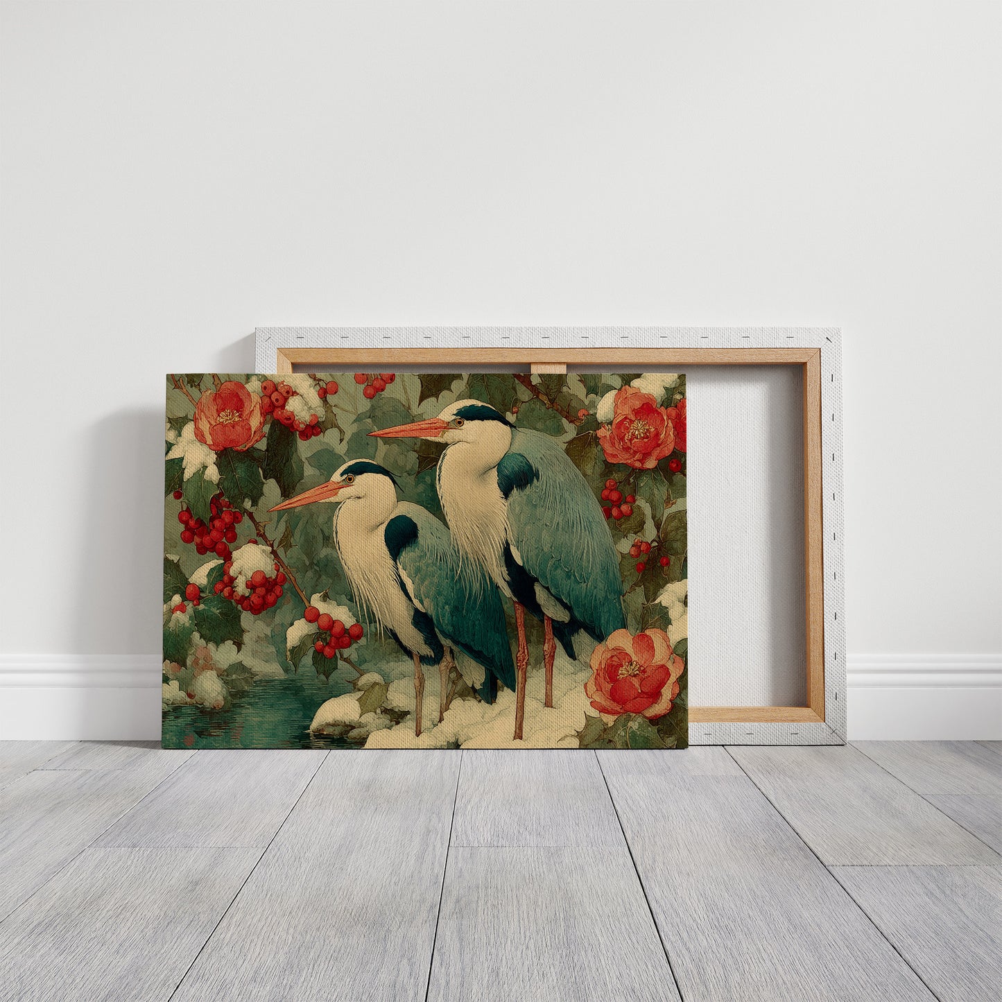 Herons Among the Camellias
