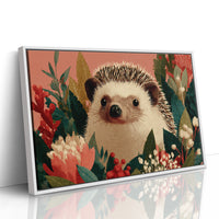 Hedgehog Among Winter Berries