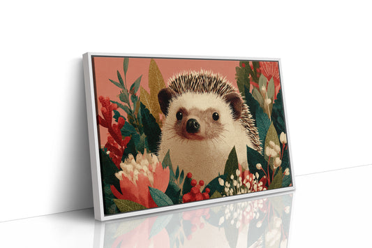 Hedgehog Among Winter Berries