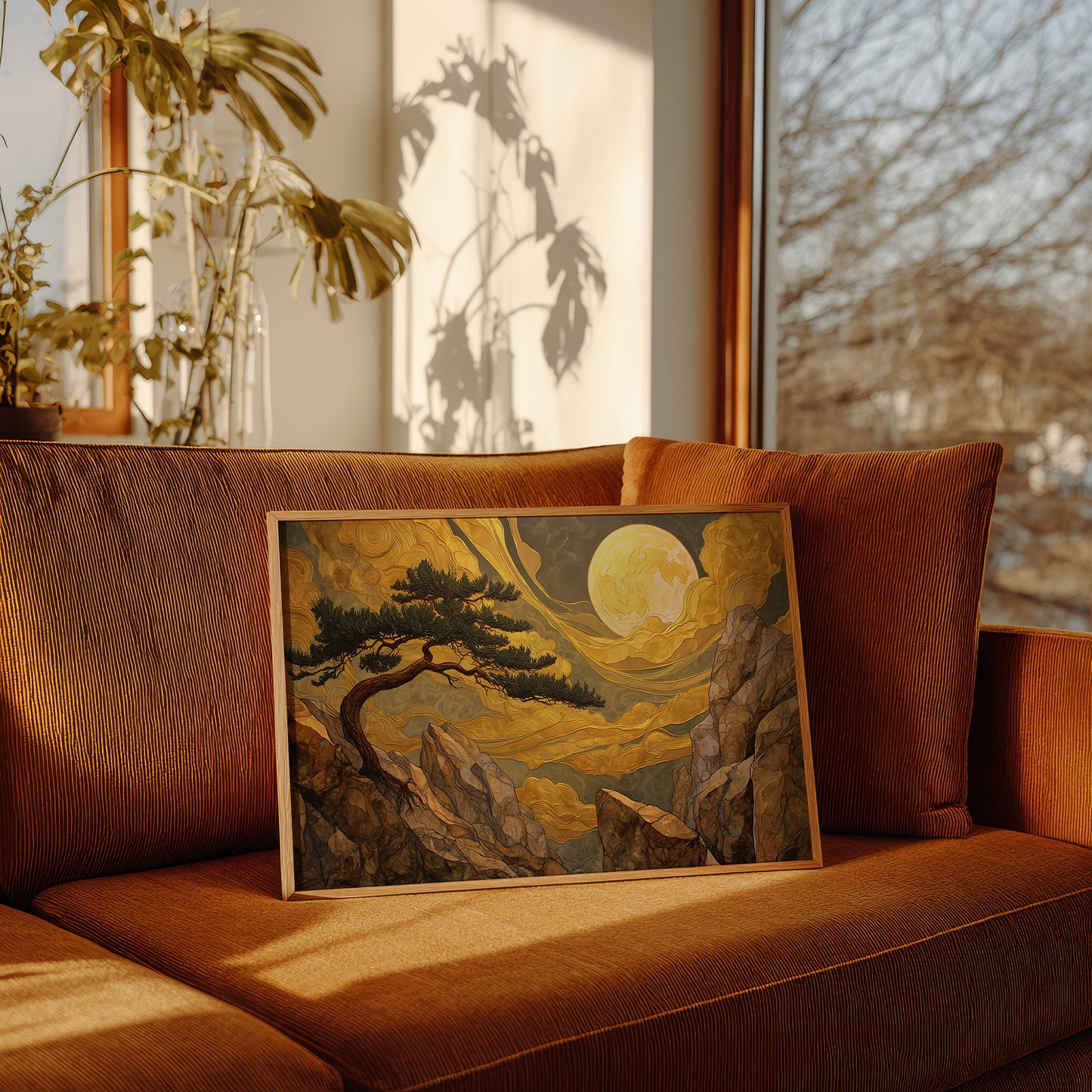 Pine Bends Toward Midnight's Gold