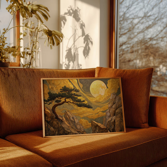 Pine Bends Toward Midnight's Gold