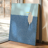Egret in Blue Dotted Waters