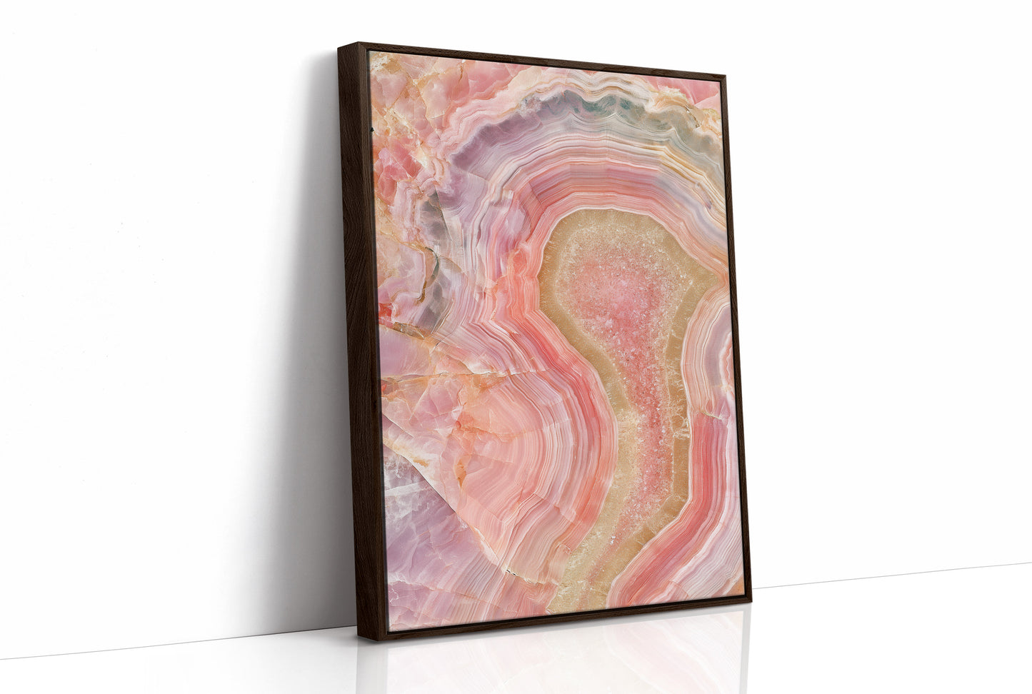 Pink Agate Slice Close-Up