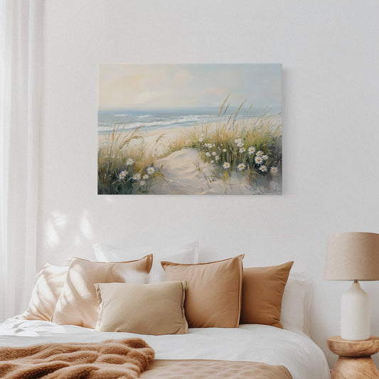 Daisies Dance Along Coastal Dunes