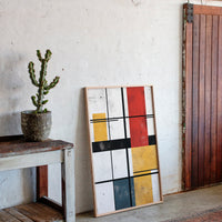 Modular Rhythm – Abstract Primary Color Grid Art