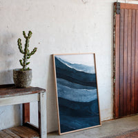 Serene Ocean Waves Abstract Painting