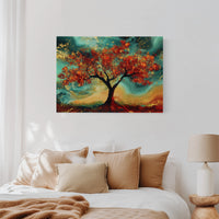 Autumn's Fire Dances With Turquoise Skies