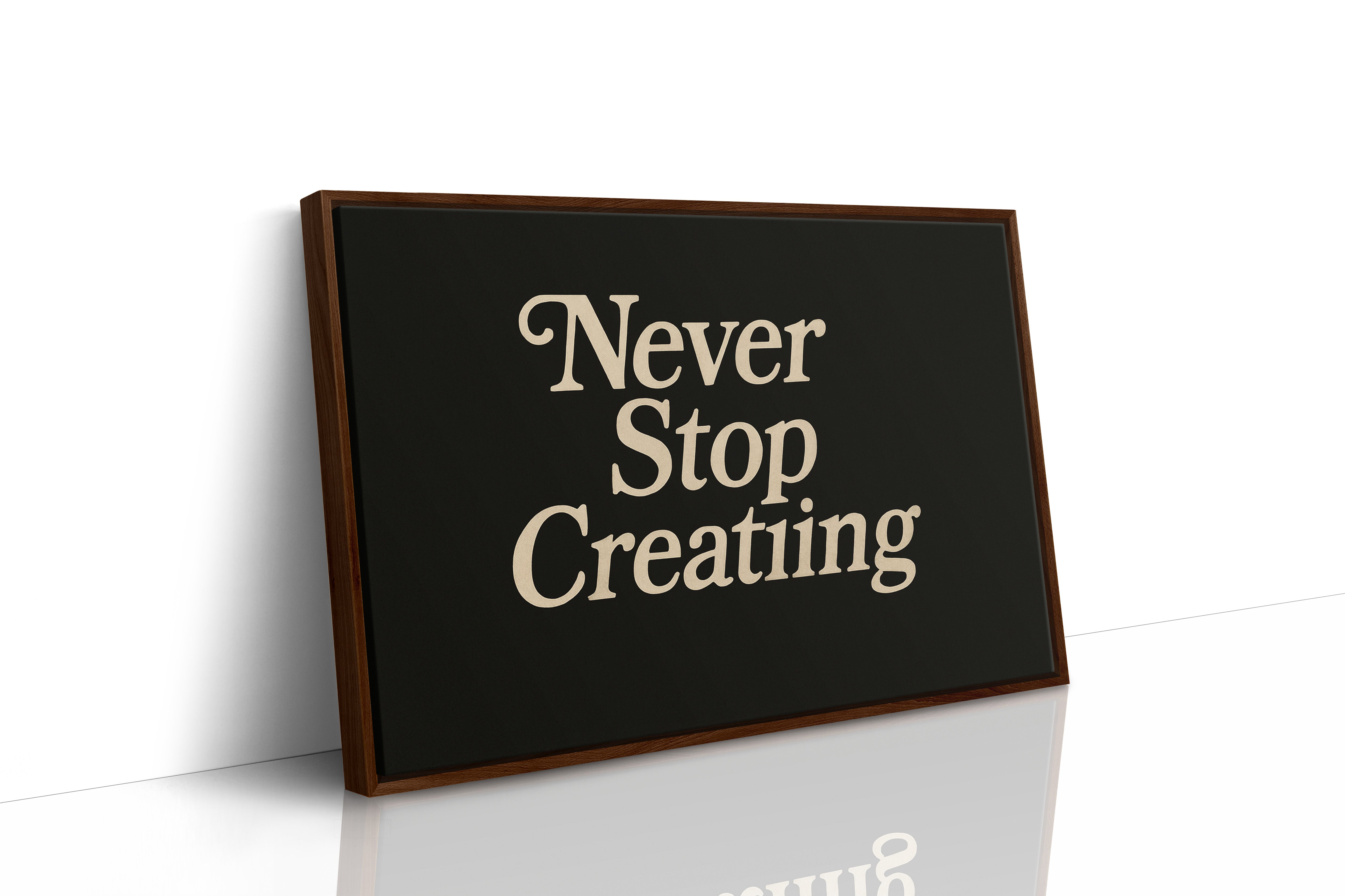 Never Stop Creating Retro Quote Print