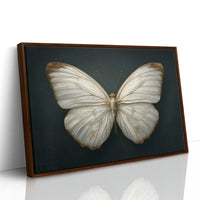 Ivory Wings Against Midnight Blue